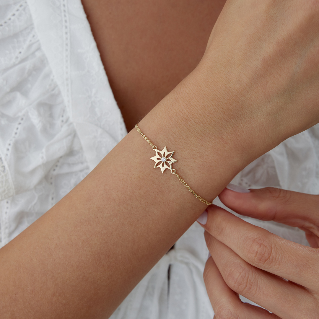 TekTaş Çiçek Bileklik - 1