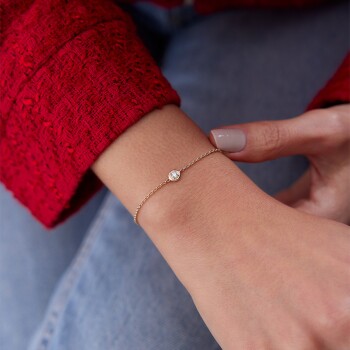 Tektaş Elmas Charm Uçlu Bileklik - 3