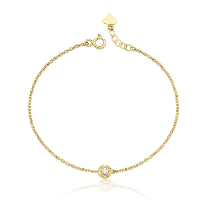 Tektaş Elmas Charm Uçlu Bileklik - 4