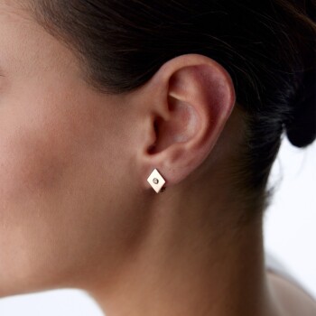 Tektaş Karo Plaka Küpe - Alen (1)