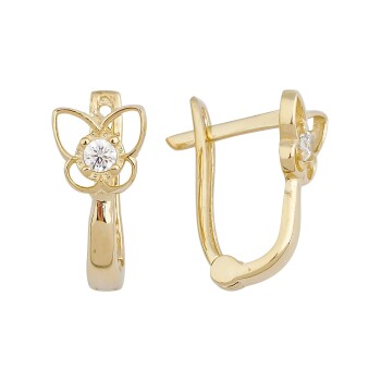 Tektaş Kelebek Çocuk Küpesi - Melike