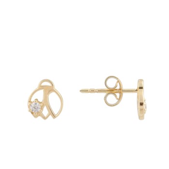 Tektaş Lale Çocuk Küpesi - Melike