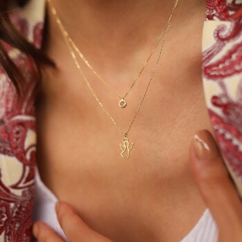 Tektaş Melek İkili Kolye - Alen