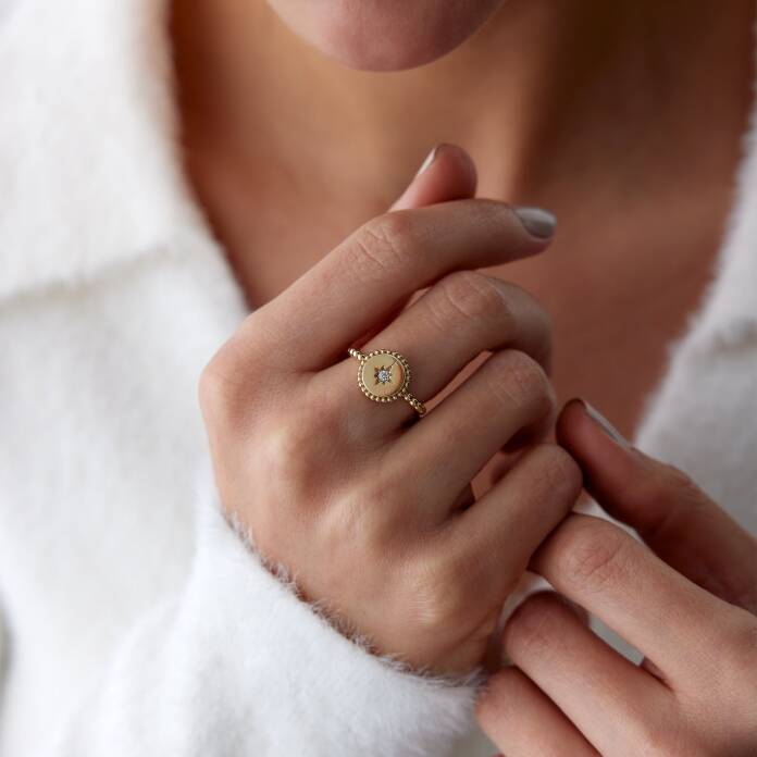 Tektaş Plaka Yıldız Yüzük - 1