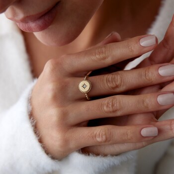 Tektaş Plaka Yıldız Yüzük - Rayna (1)