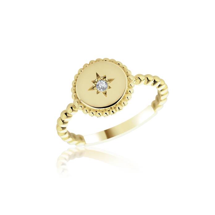 Tektaş Plaka Yıldız Yüzük - 3