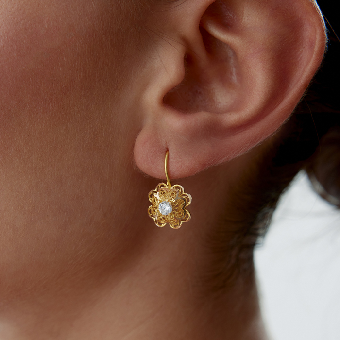 Tektaş Sallantılı Gül Küpe - Koçak