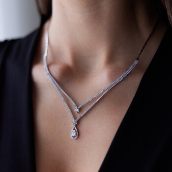 Tektaş Ve Damla Taşlı Set - C.sümer