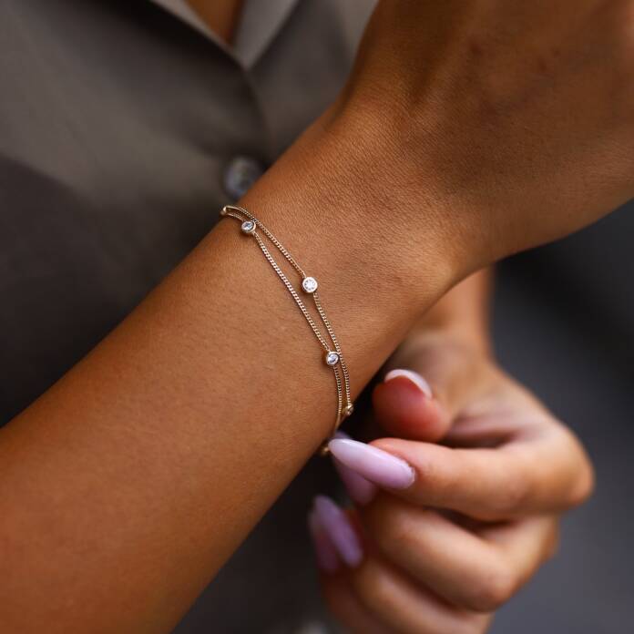 Tektaşlı İkili Bileklik - 1