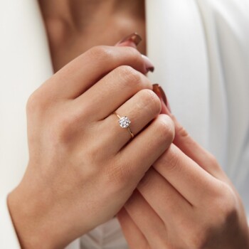 Tel Tırnak Tektaş Yüzük - Oragold Orhan