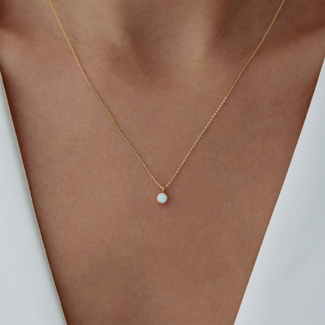 Terazi Burcu Opal Kolye - 1