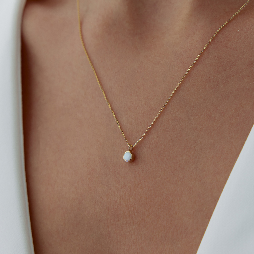 Terazi Burcu Opal Kolye - 2