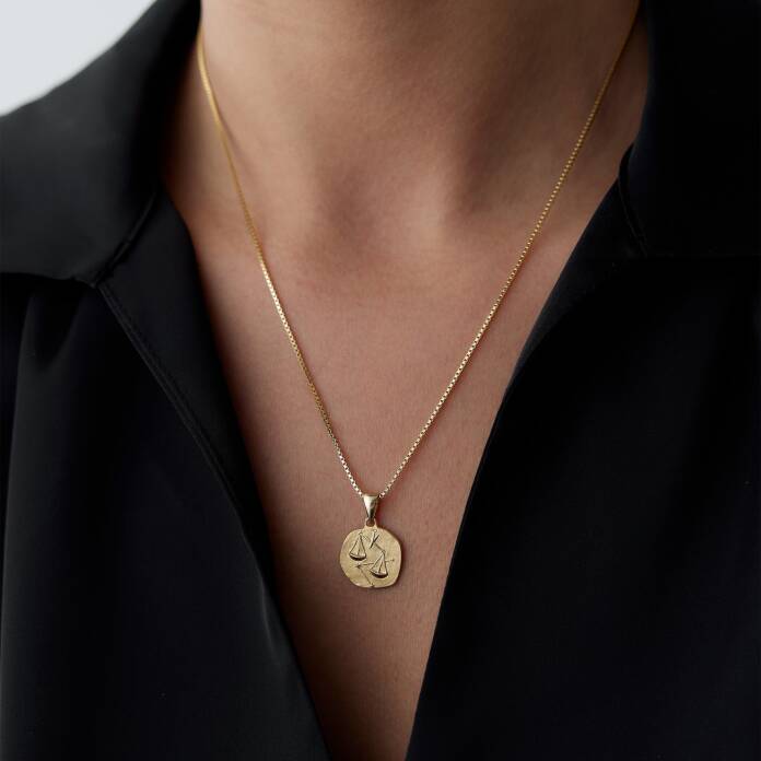 Terazi Burcu Plaka Kolye - 1