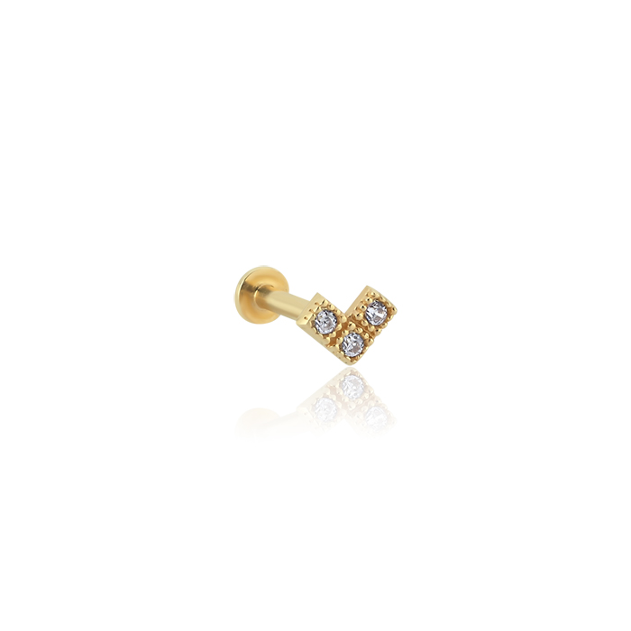 Tetris Tragus Piercing - SimGold