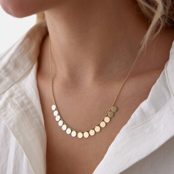 Tırnak Makası Yuvarlak Pullu Kolye - Gennas (1)