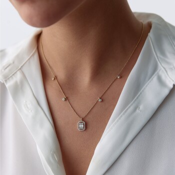 Tırnak Makası Zincire Pullu Baget Kolye - Alen