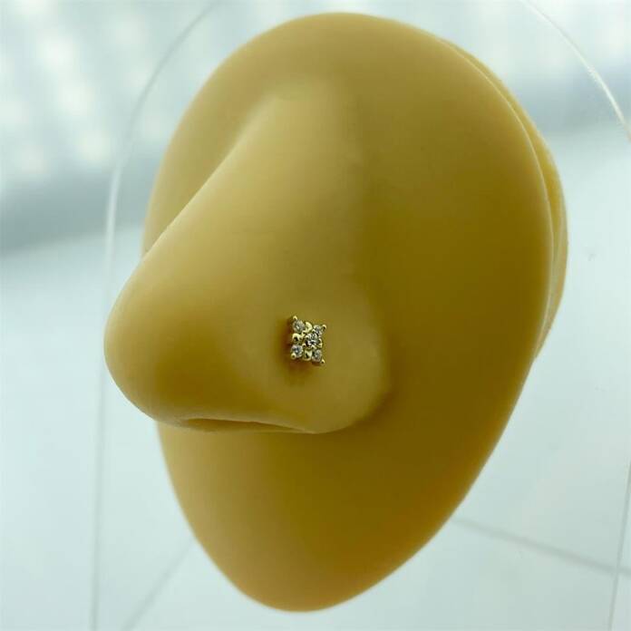 Tırnaklı Çiçek Motifli Altın Hızma - 2