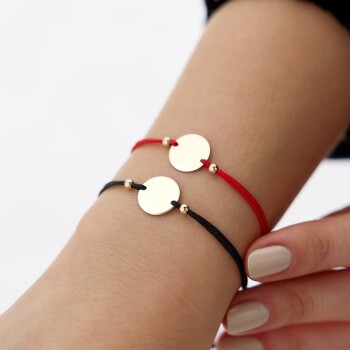 Top Detaylı İpli Plaka Bileklik - Koçak (1)