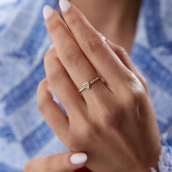 Top Kalp Yüzük - Rayna