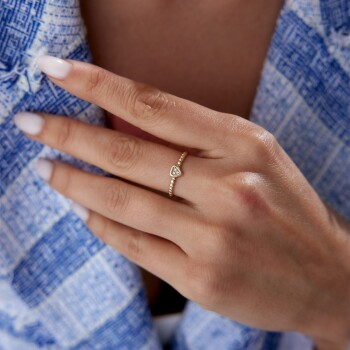 Top Kalp Yüzük - Rayna (1)