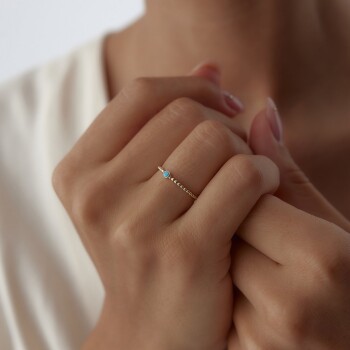 Top Top Firuze Yüzük - Rayna