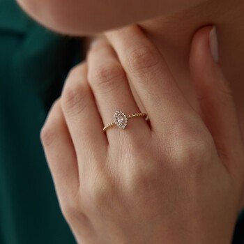 Top Top Markiz Taşlı Yüzük - Alen (1)