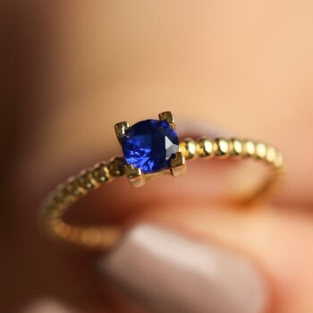 Top TopMavi Taşlı Yüzük - Nüans