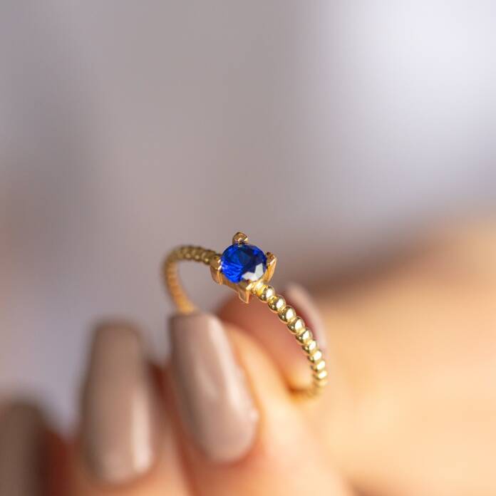 Top TopMavi Taşlı Yüzük - 2