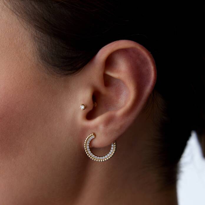 Toplu ve Sıra Taşlı Küpe - 1