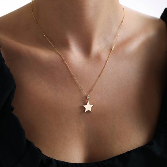 Toplu Zincire Yıldız Kolye - 1