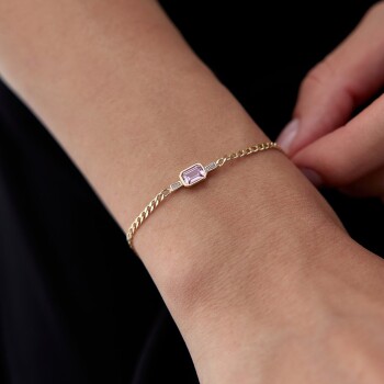 Toz Pembe Baget Bileklik - Rayna (1)