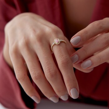 Toz Pembe Renkli Yüzük - 3