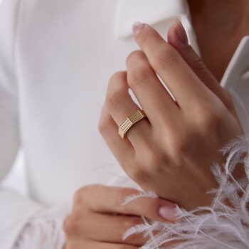 Trabzon Hasır Yüzük - Mg Gold