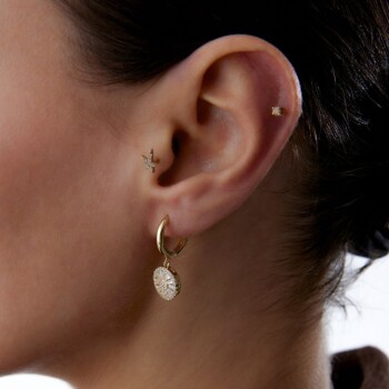 Trapez Baget Sallantılı Küpe - Rayna (1)