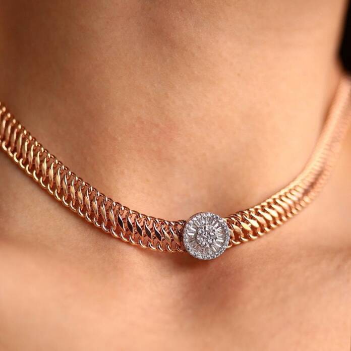 Trapez Viyana Choker Kolye - 1