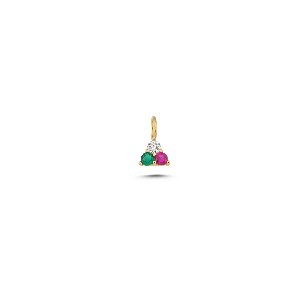 Tria Renkli Taşlı Charm - 1