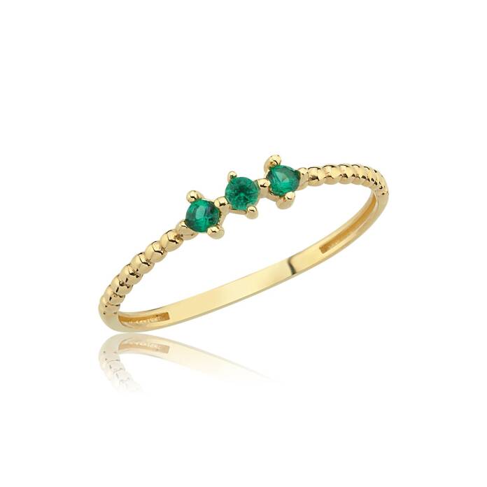 Tria Yeşil Taşlı Yüzük - 3