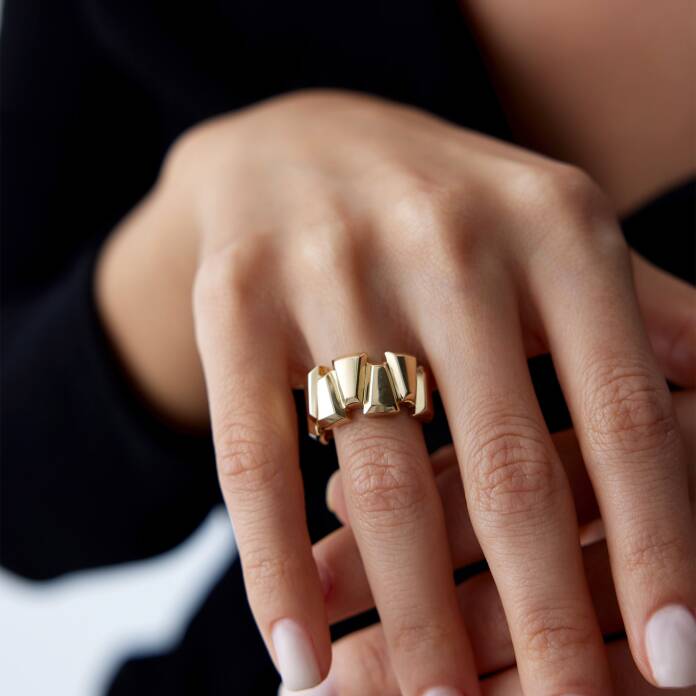 Triangle Mount Bold Yüzük - 1
