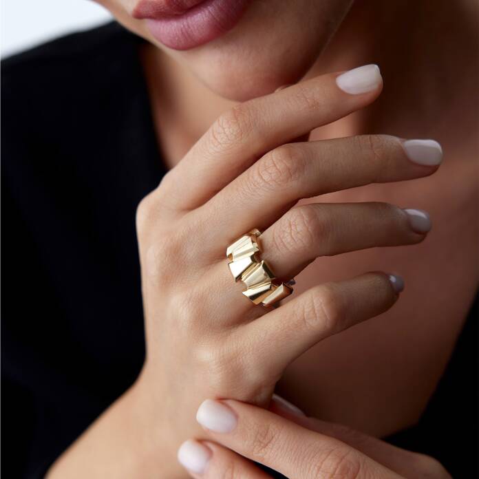 Triangle Mount Bold Yüzük - 2