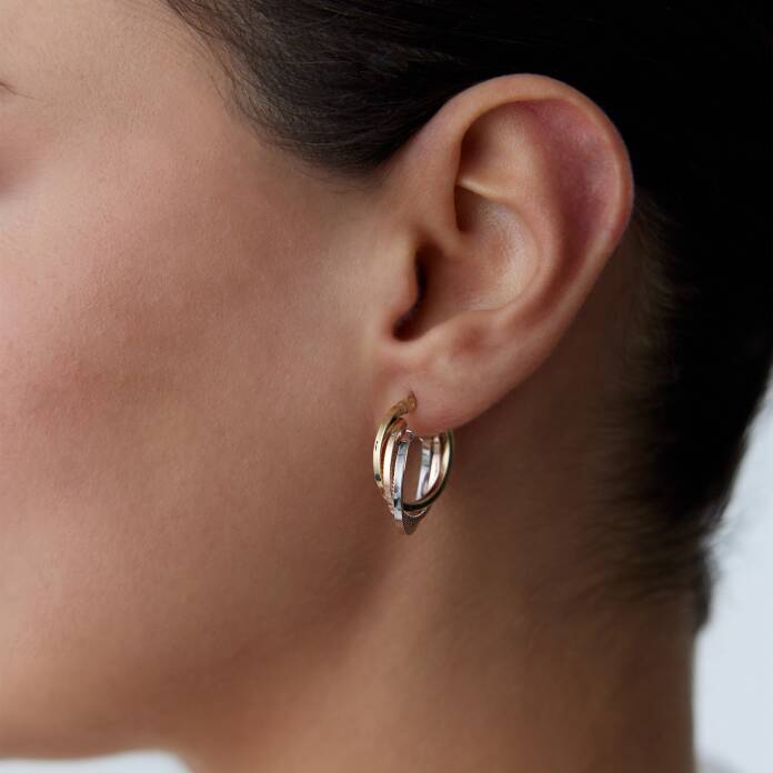 Trio Color Klef Halka küpe - 1