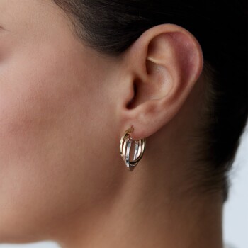 Trio Color Klef Halka küpe - Dilmener