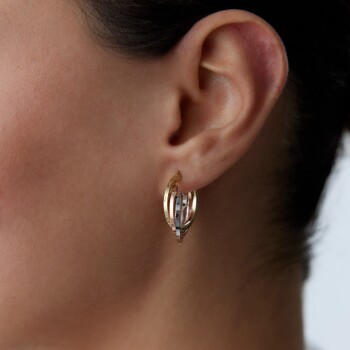 Trio Color Klef Halka küpe - Dilmener (1)