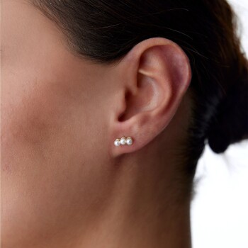 Trio Pearl Küpe - MİST