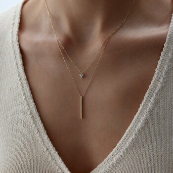 Trio Taş ve Line Kolye - Rayna