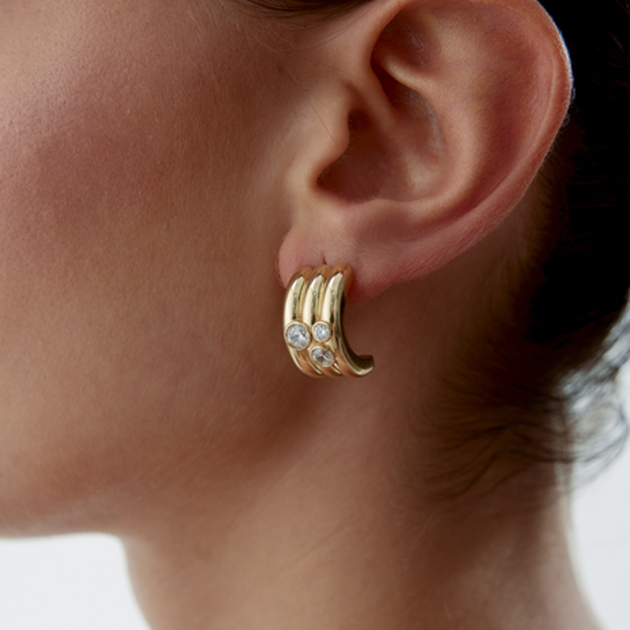 Triple Column Küpe - Cemart (1)