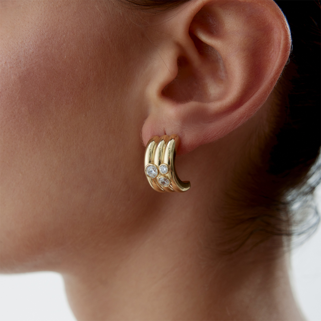 Triple Column Küpe - 2