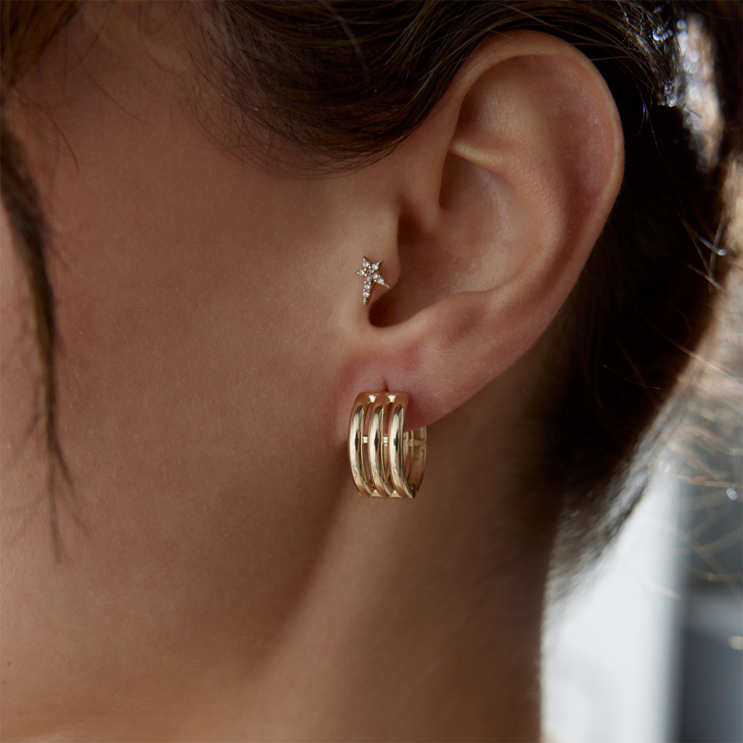 Triple Halka Küpe - 1