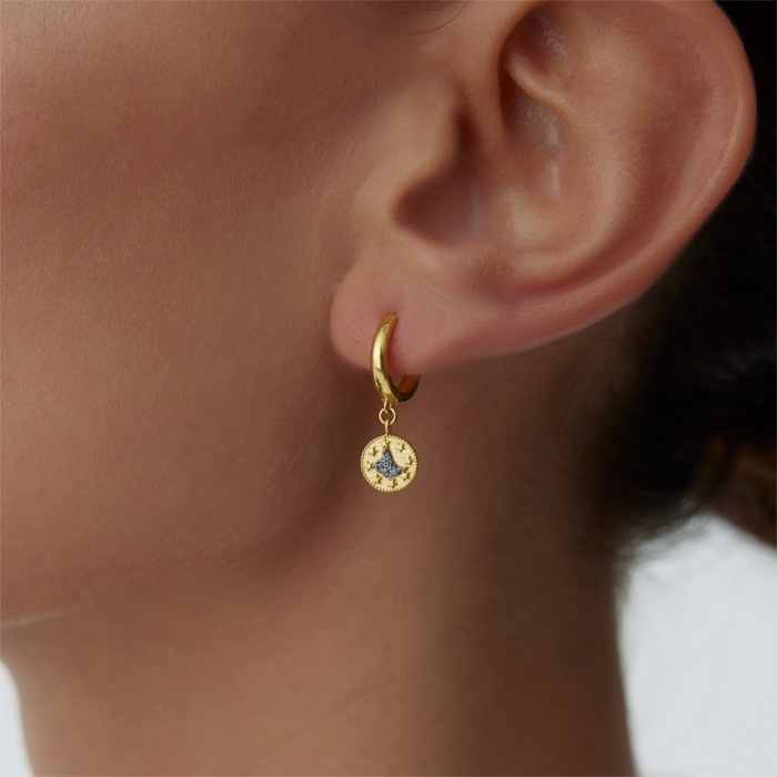 Tuğra Halka Sallantılı Küpe - CNR