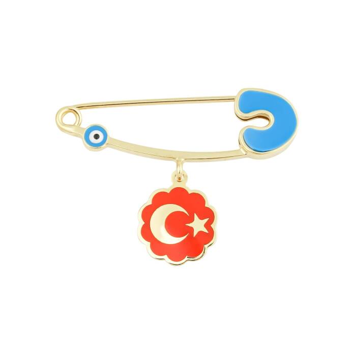Türk Bayrağı Bebek İğnesi - 1