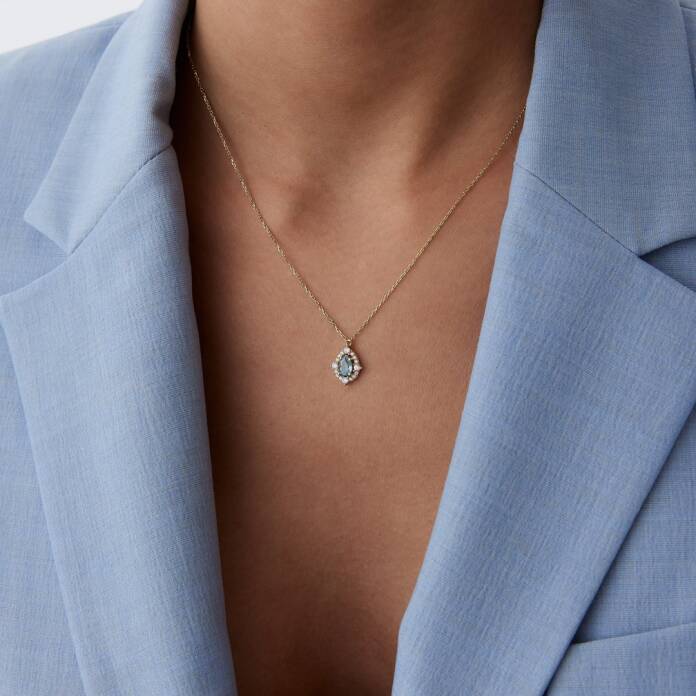 Turkuaz Damla Kolye - 2